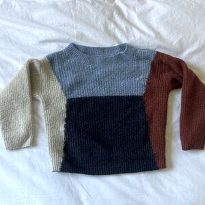 Bobo Choses Infinity color block unisex sweater (size 10/11, fits like a size 7)